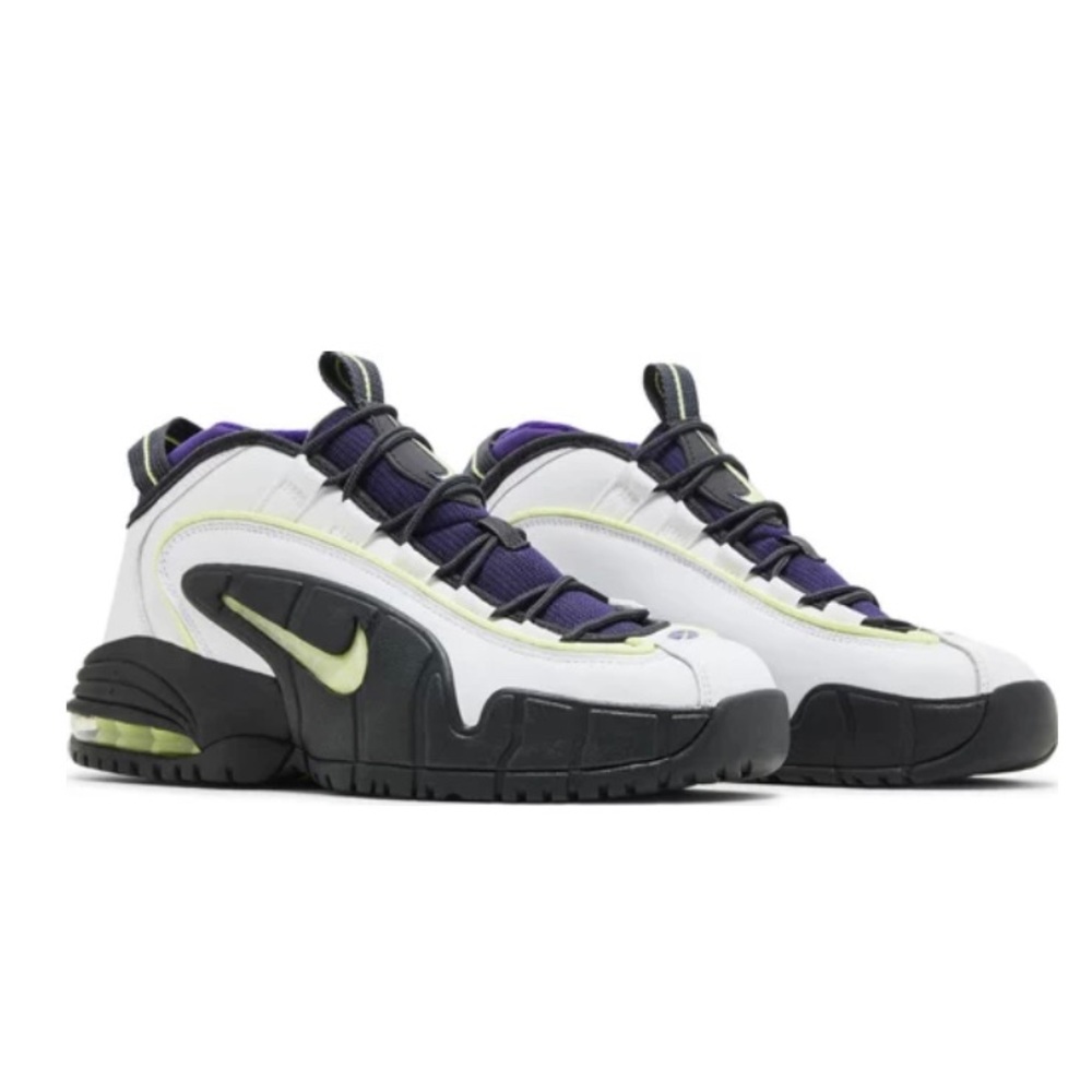 90s Nike Air Max Penny 1 Men's Black White Basketball Retro Athletic Sz 11.5